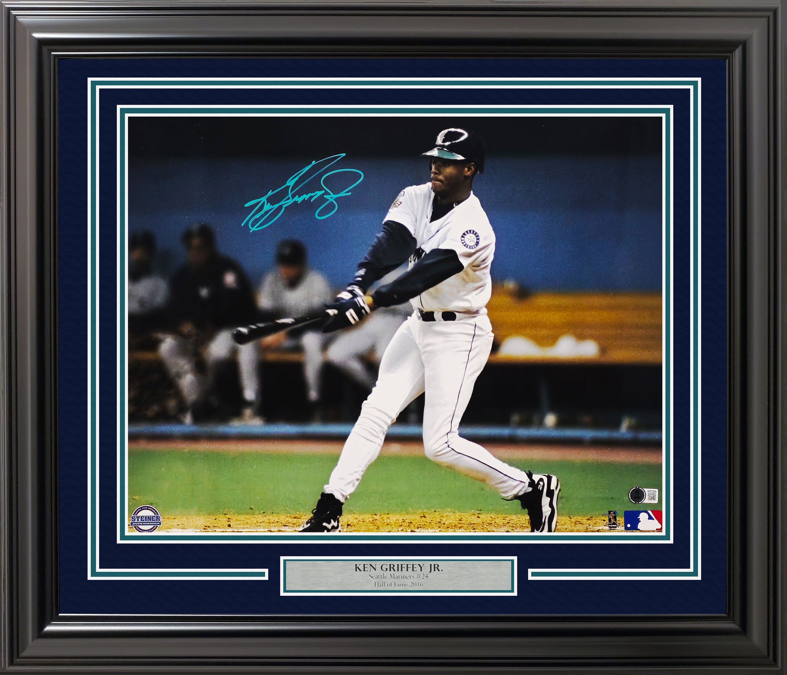 MLB ケングリフィーJr フォト サイン プレート Ken Griffey Jr. Autographed Framed 16x20 Photo Seattle Mariners