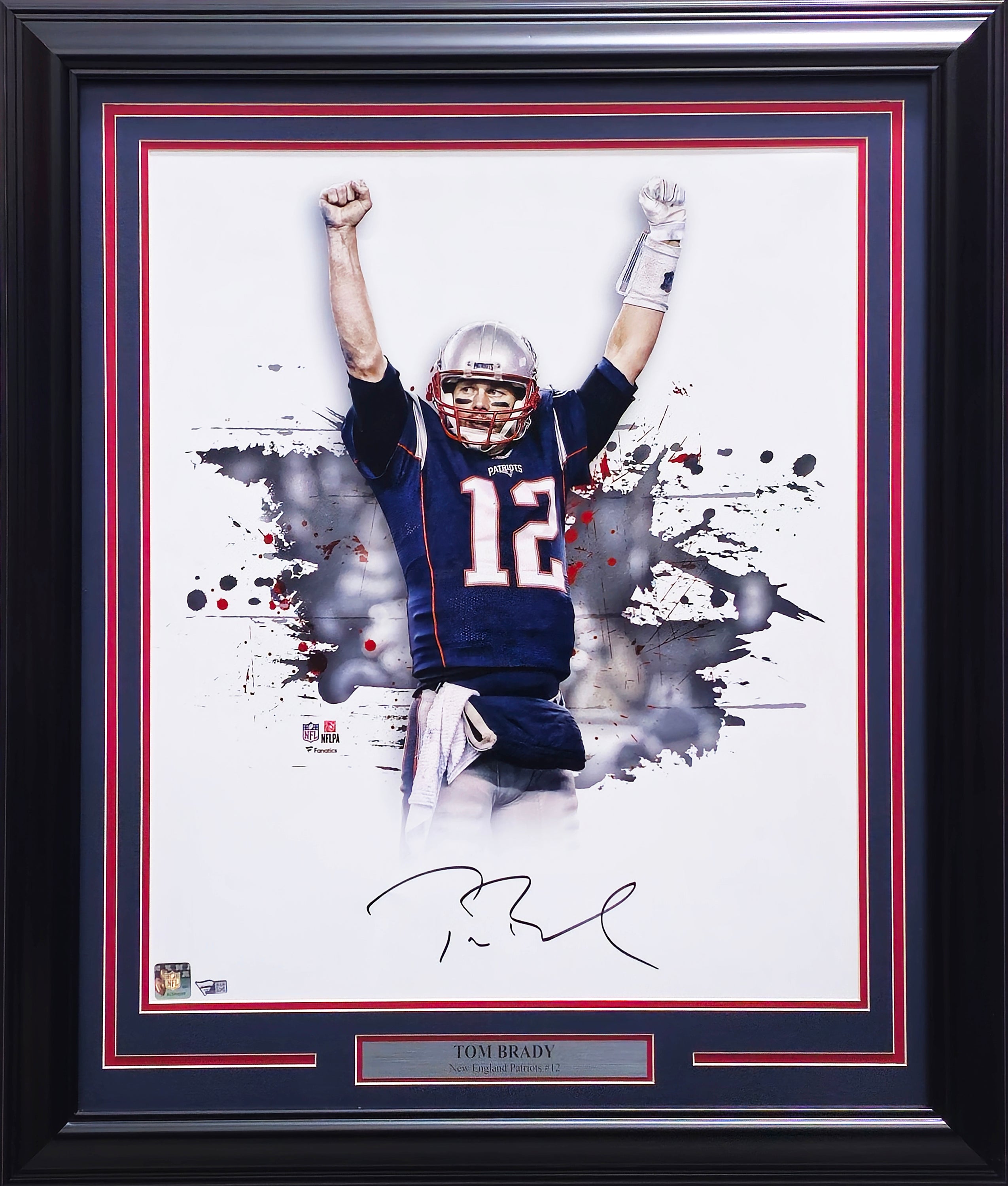 Tom Brady Autographed Framed 16x20 Photo New England Patriots