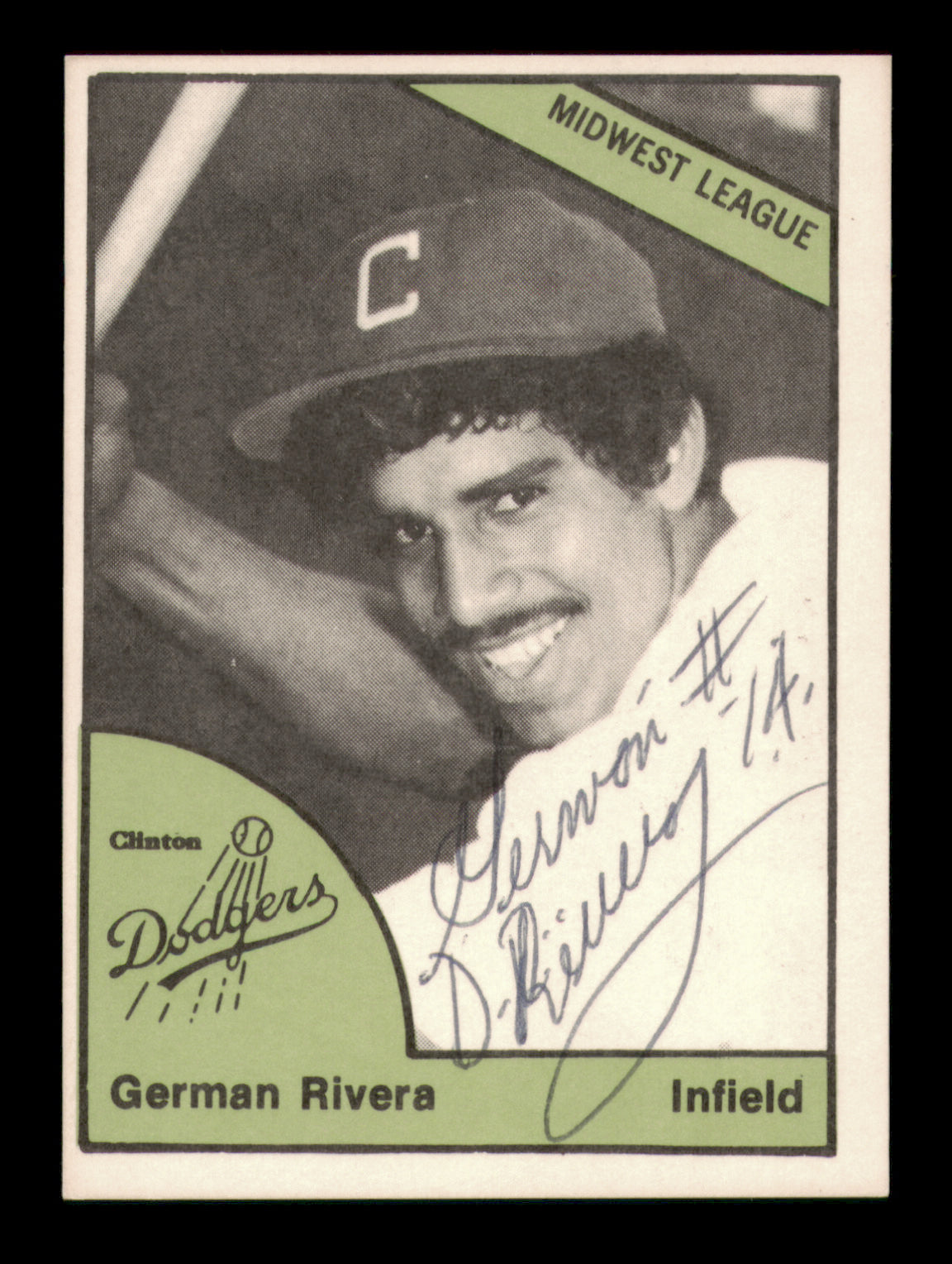 German Rivera Autographed 1978 TCMA Rookie Card #400 Clinton