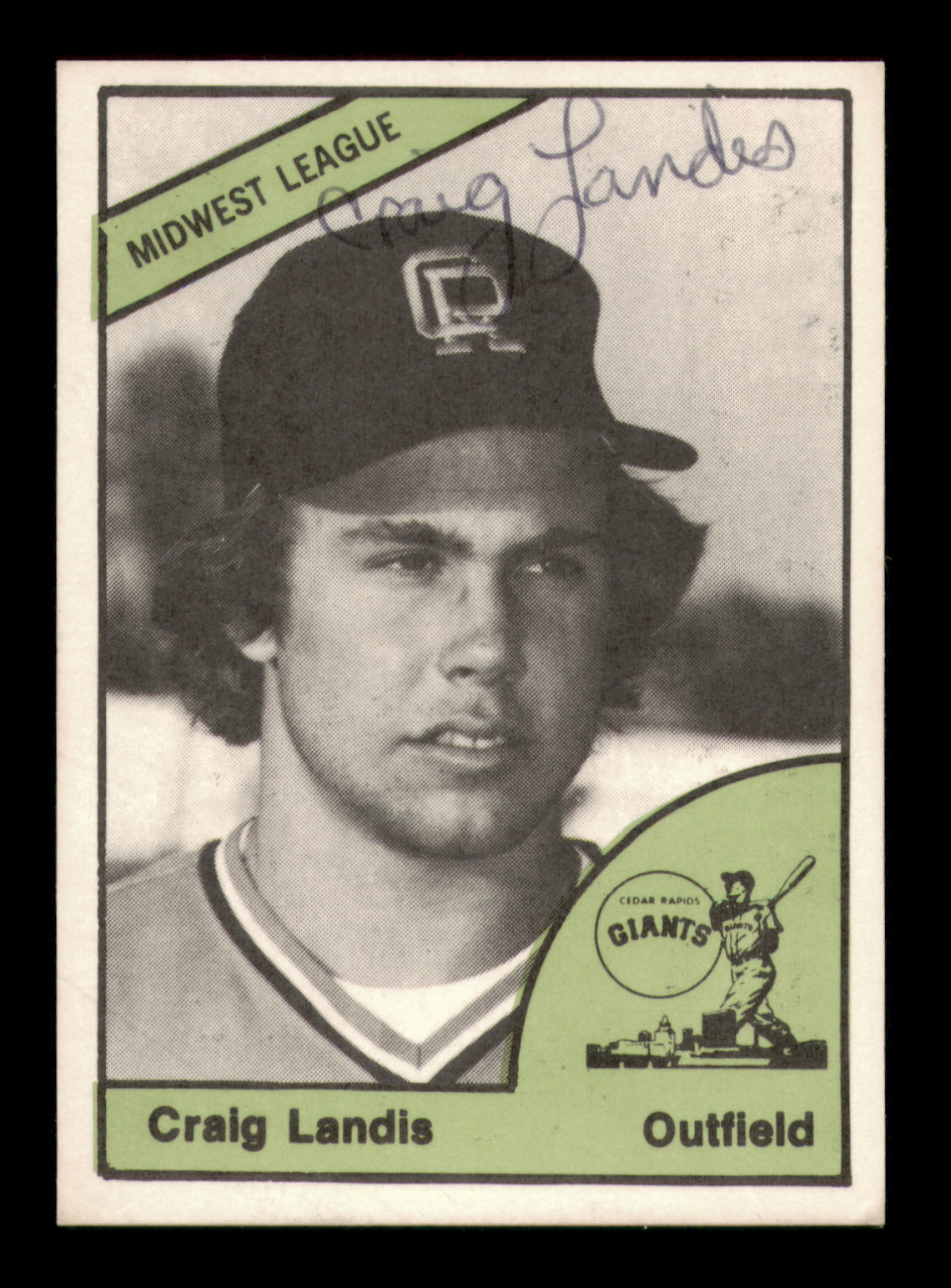 Craig Landis Autographed 1978 TCMA Rookie Card #242 Cedar Rapids