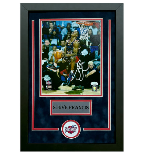 Steve Francis Hand Signed & Framed Houston Rockets 8x10 Photo (JSA)