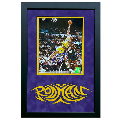 Dennis Rodman Hand Signed & Framed Los Angeles Lakers 8x10 Photo (JSA)