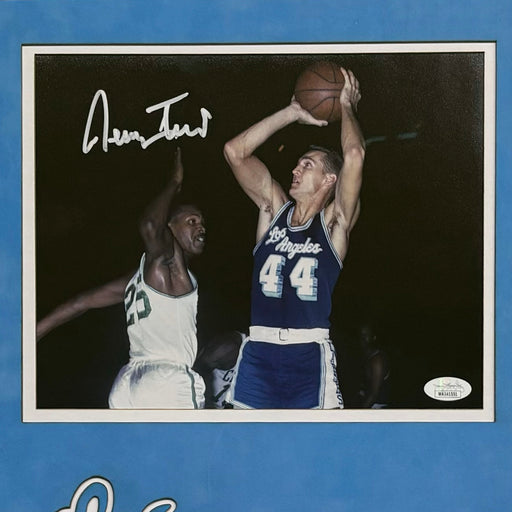 Jerry West Hand Signed & Framed Los Angeles Lakers 8x10 Photo (JSA)