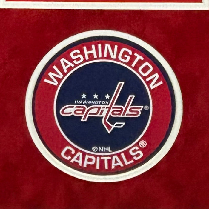 Ovechkin Red Signed Red Washington Capitals Custom Suede Matte Framed Hockey Jersey (Fanatics)