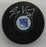 Jimmy Vesey Signed Rangers Logo Hockey Puck JSA Certified