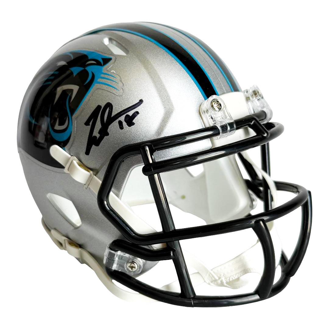 Jalen Coker Signed Carolina Panthers Speed Mini Football Helmet (JSA)