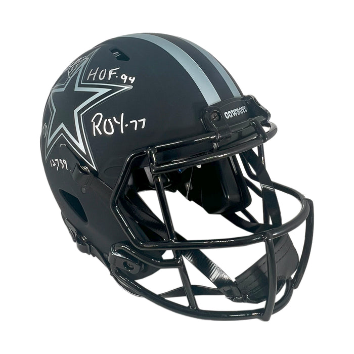 Tony Dorsett Signed 4 inscriptions Inscription Dallas Cowboys Authentic Eclipse Speed Full-Size Football Helmet (Beckett)