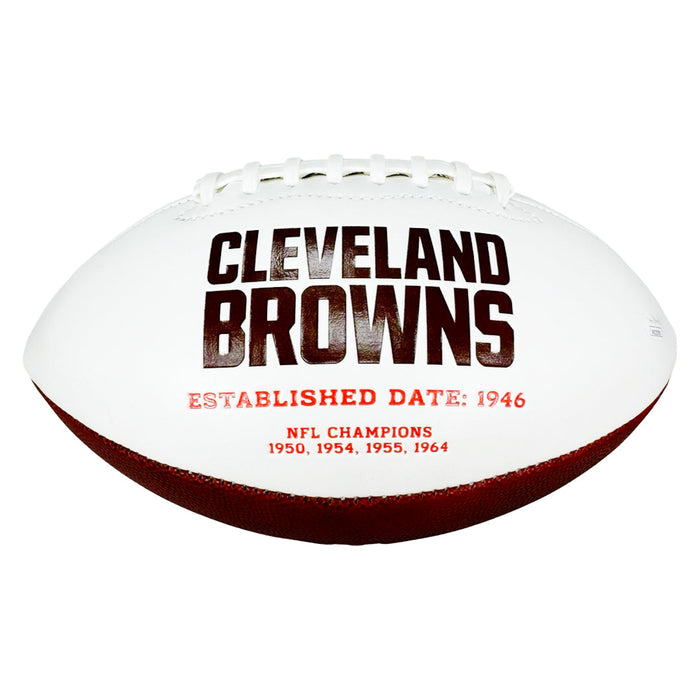Martin Emerson Jr Signed Cleveland Browns Official NFL Team Logo Football (JSA)