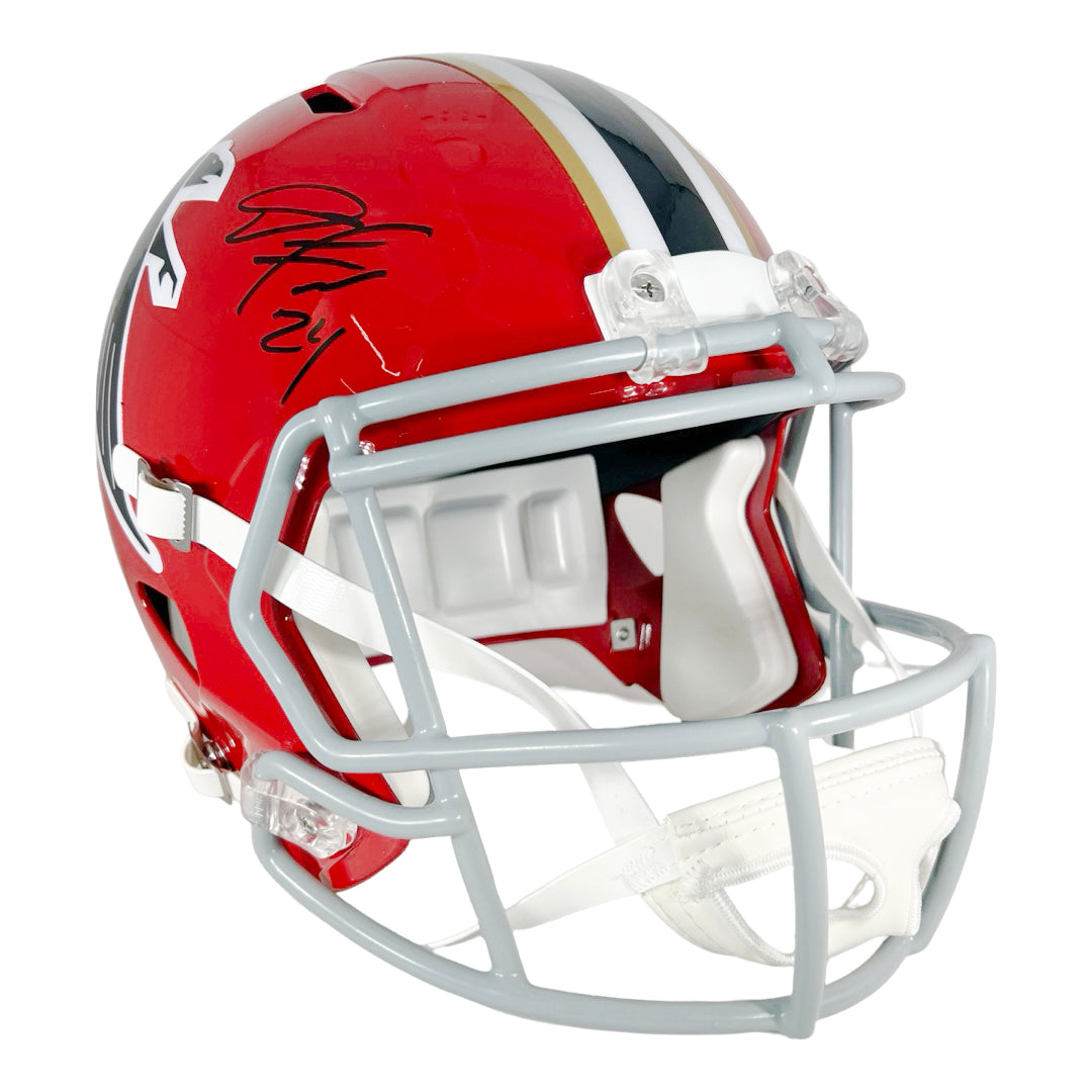 Devonta Freeman Signed Atlanta Falcons Throwback 66-69 Speed Full-Size — RSA