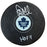 Doug Gilmour Signed HOF 11 Inscription Toronto Maple Leafs Hockey Puck (JSA)