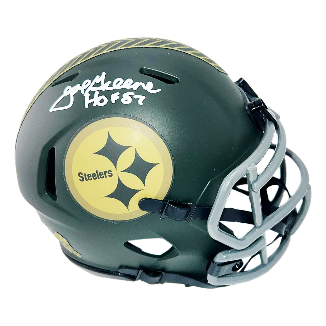 Joe Greene Signed HOF 87 Inscription Pittsburgh Steelers Salute