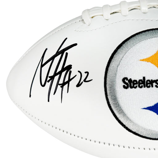 Najee Harris Signed Pittsburgh Steelers Official NFL Team Logo Football (JSA)
