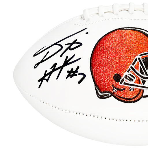 Dustin Hopkins Signed Cleveland Browns Official NFL Team Logo Football (JSA)