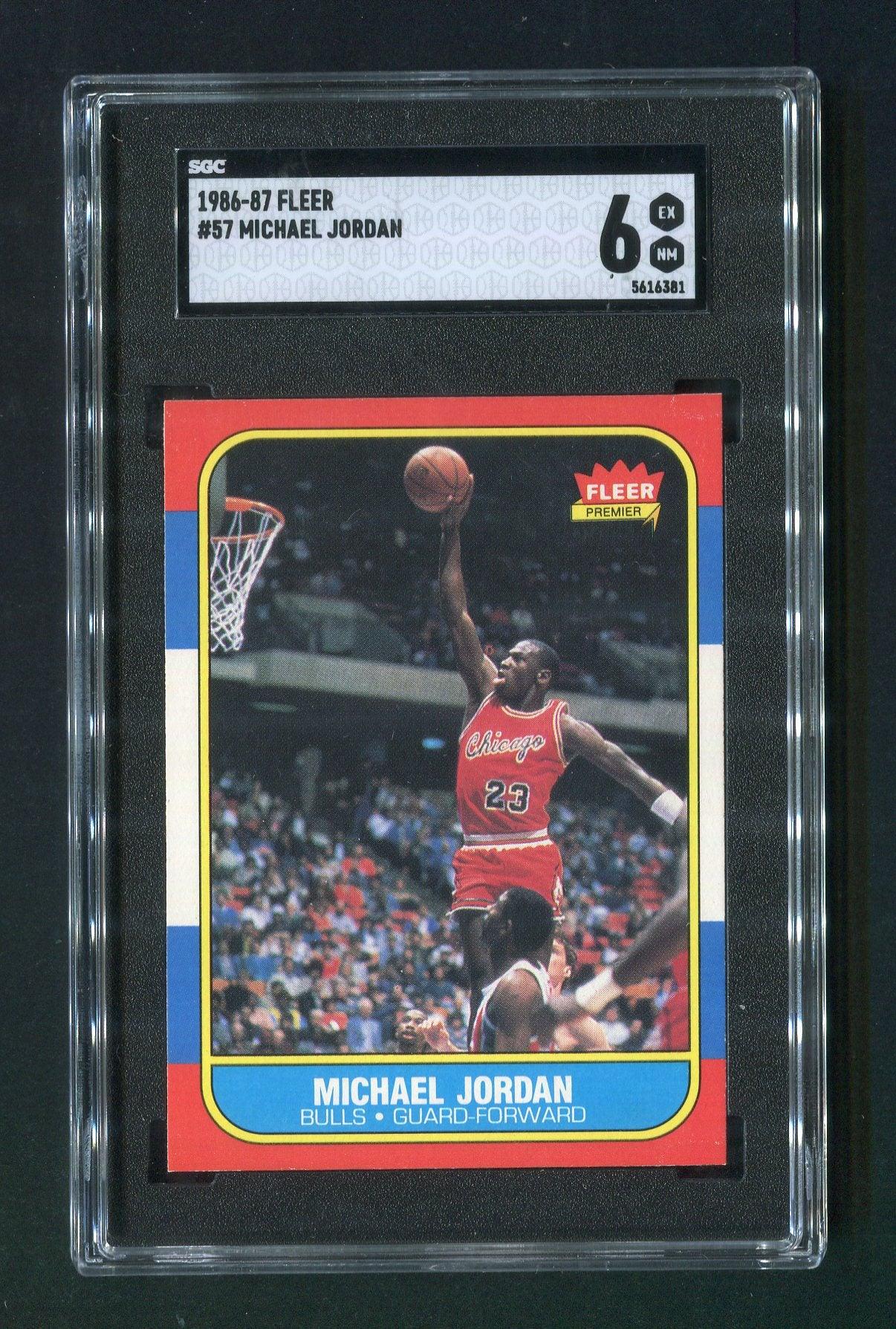 1986-87 Fleer #57 Michael Jordan Chicago Bulls SGC 6 Rookie