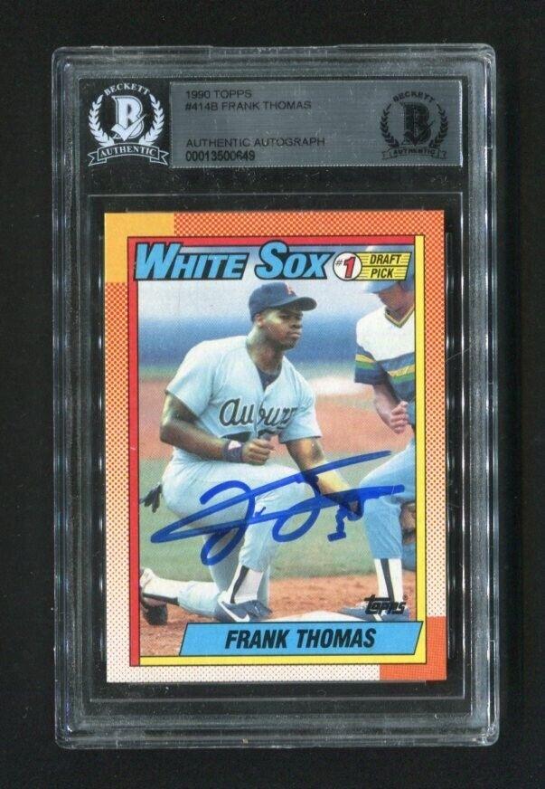 1990 Topps Frank Thomas #414B BGS Rookie Baseball Card - RSA