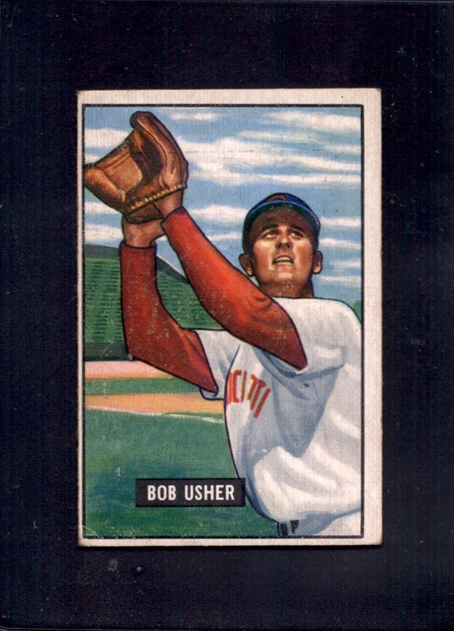 1951 Bob Usher Bowman #286 Reds Rookie Baseball Card - RSA
