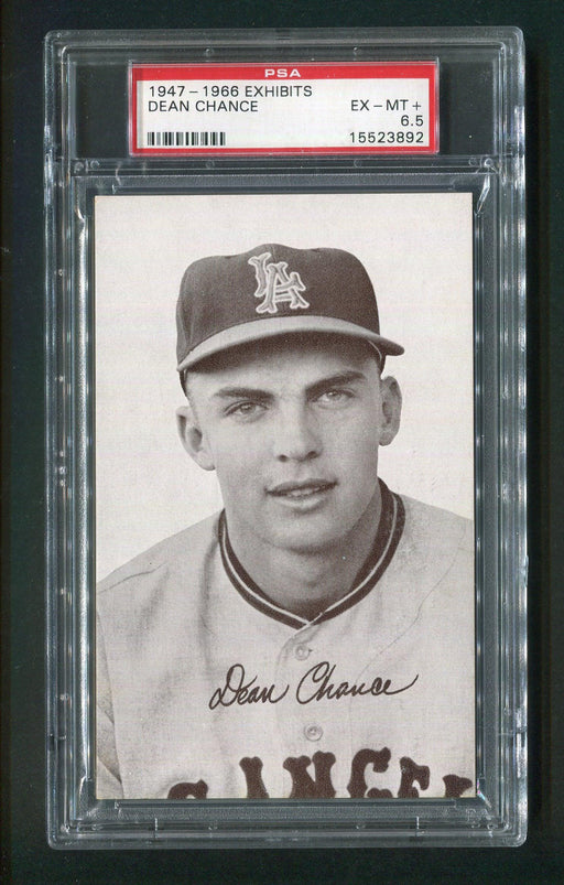 1947-66 Exhibits Dean Chance PSA 6.5 Baseball Card - RSA