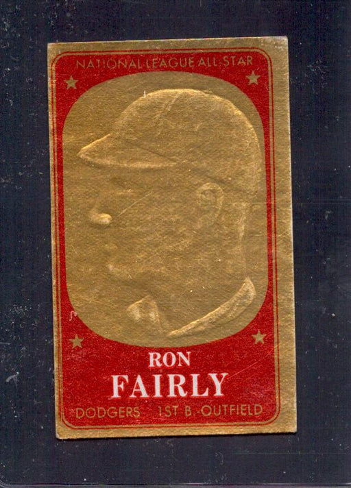 1965 Ron Fairly Topps Embossed #2 Dodgers Baseball Card - RSA