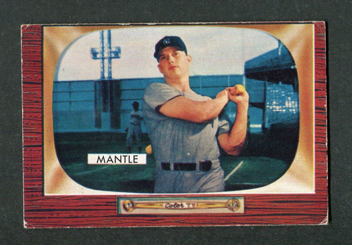 1955 Bowman #202 Mickey Mantle Yankees Baseball Card - RSA