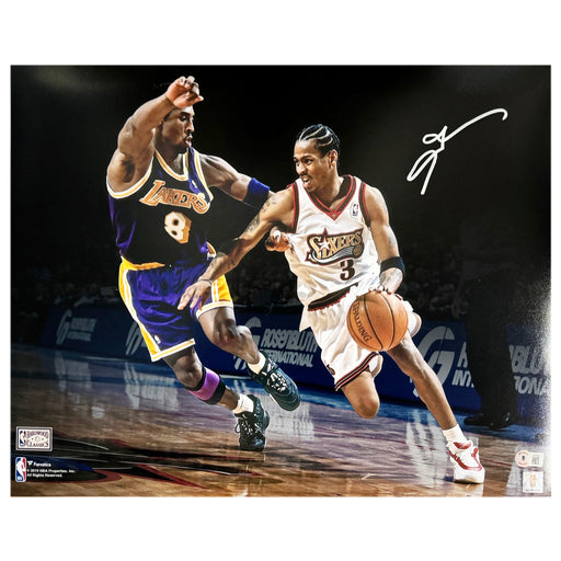 Allen Iverson Signed Philadelphia 76ers Vs Kobe Basketball 16x20 Photo (Beckett)