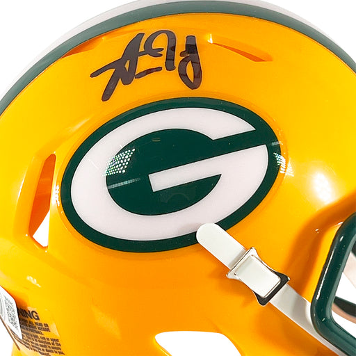 Aaron Jones Signed Green Bay Packers Speed Mini Football Helmet (Beckett)