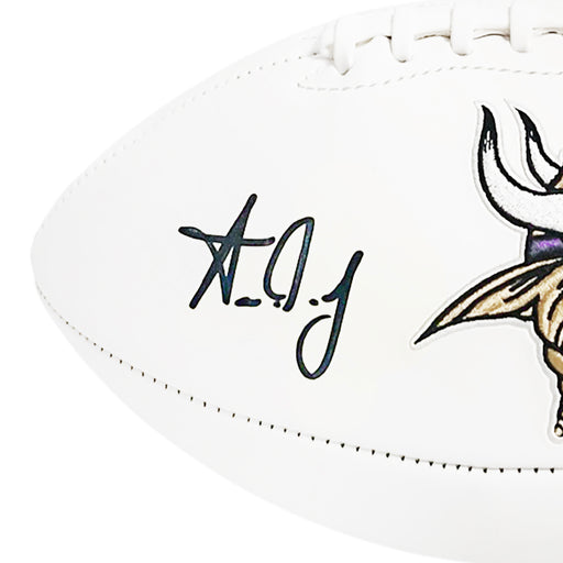 Aaron Jones Signed Minnesota Vikings Official NFL Team Logo Football (JSA)