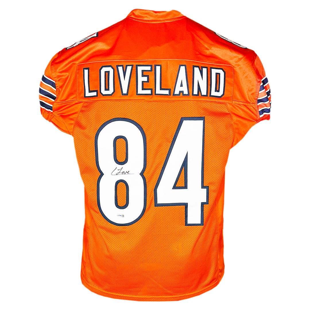 Colston Loveland Signed Chicago Orange Game Style Football Jersey