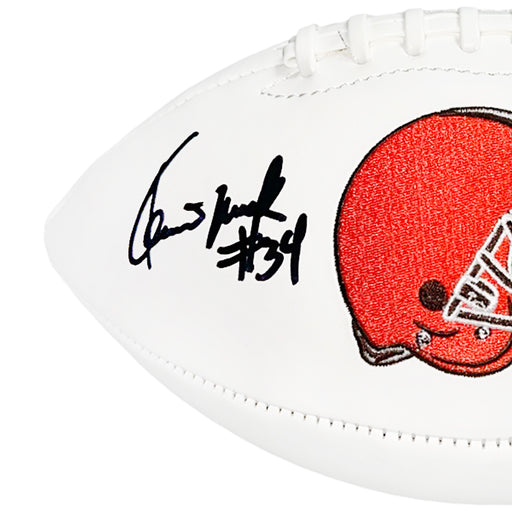 Kevin Mack Signed Cleveland Browns Official NFL Team Logo Football (JSA)
