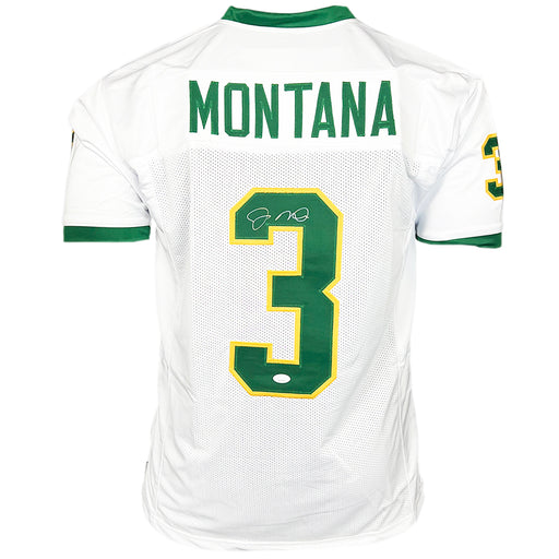 Joe Montana Signed Notre Dame College White Football Jersey (JSA)