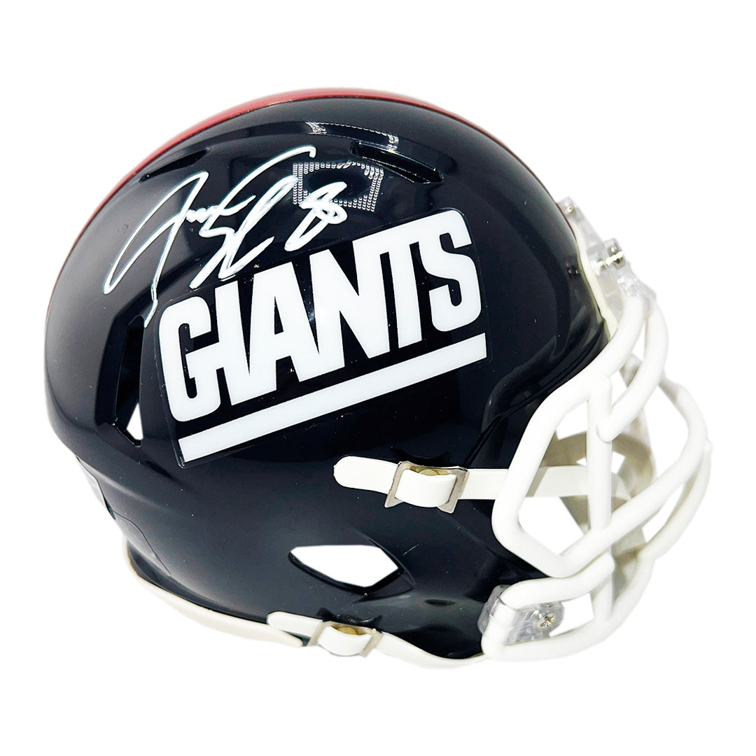 Jeremy Shockey Signed New York Giants Throwback 80-99 Speed Mini Footb — RSA