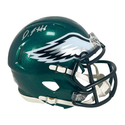 DeVonta Smith Signed Philadelphia Eagles Speed Mini Football Helmet (Fanatics)