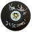 Kevin Stevens Signed 2x SC Champs! Inscription Pittsburgh Penguins Hockey Puck (JSA)