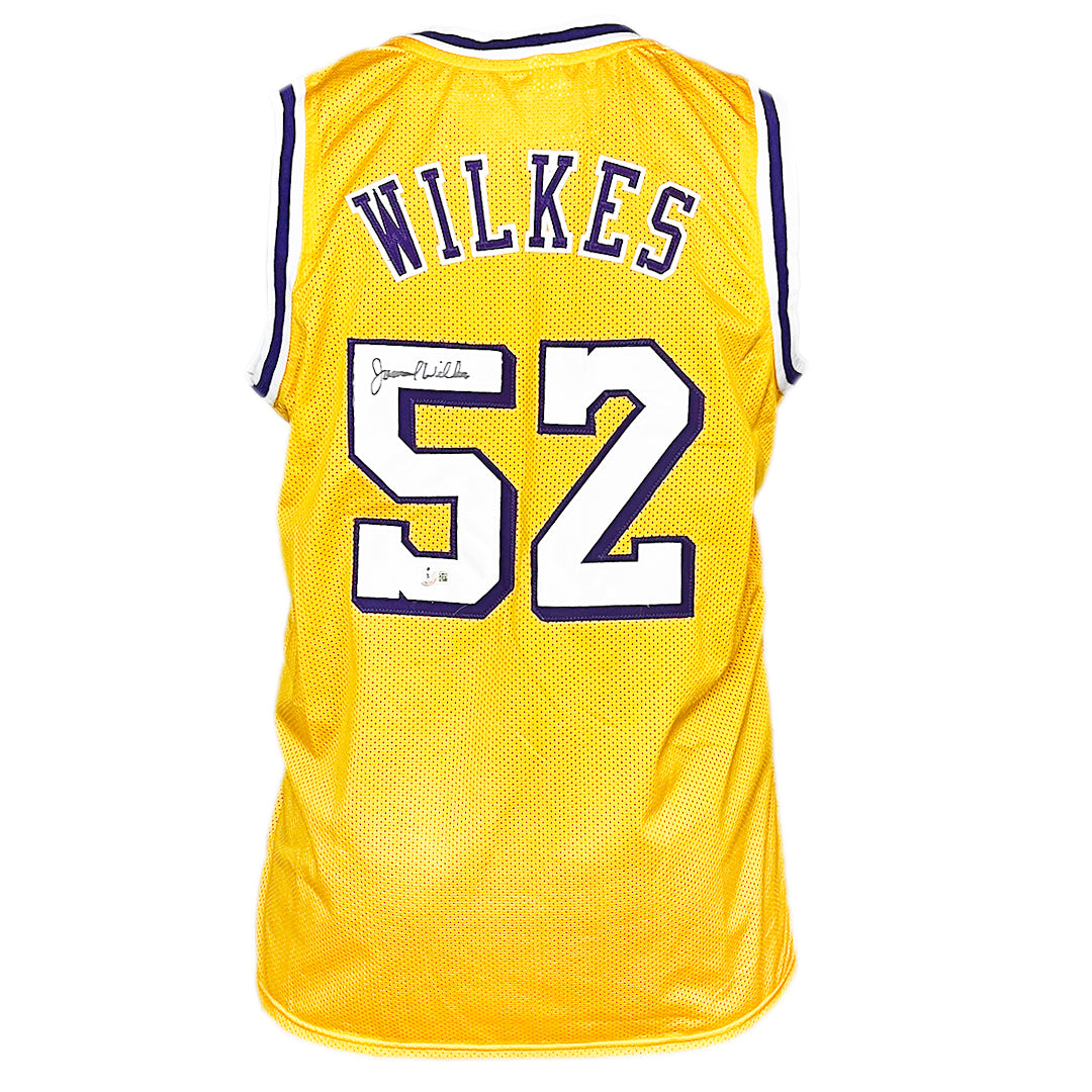RSA Jamaal Wilkes Signed Los Angeles Yellow Basketball Jersey (Beckett)
