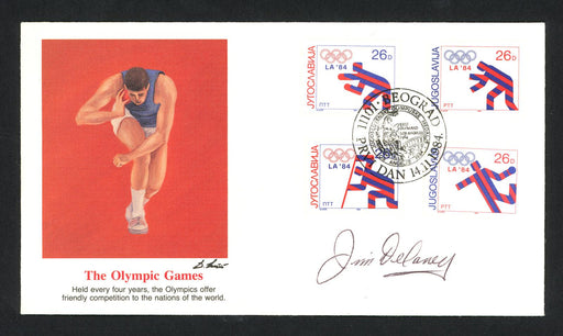 Jim Delaney Autographed First Day Cover Shot Put 1948 Olympics SKU #159550 - RSA