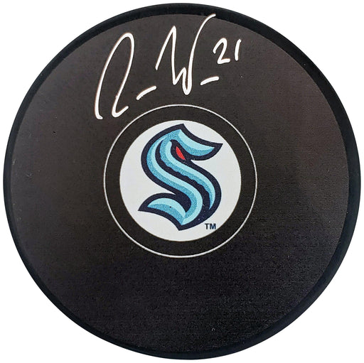 Alexander Wennberg Autographed Official Seattle Kraken Logo Hockey Puck Fanatics Holo Stock #200858 - RSA
