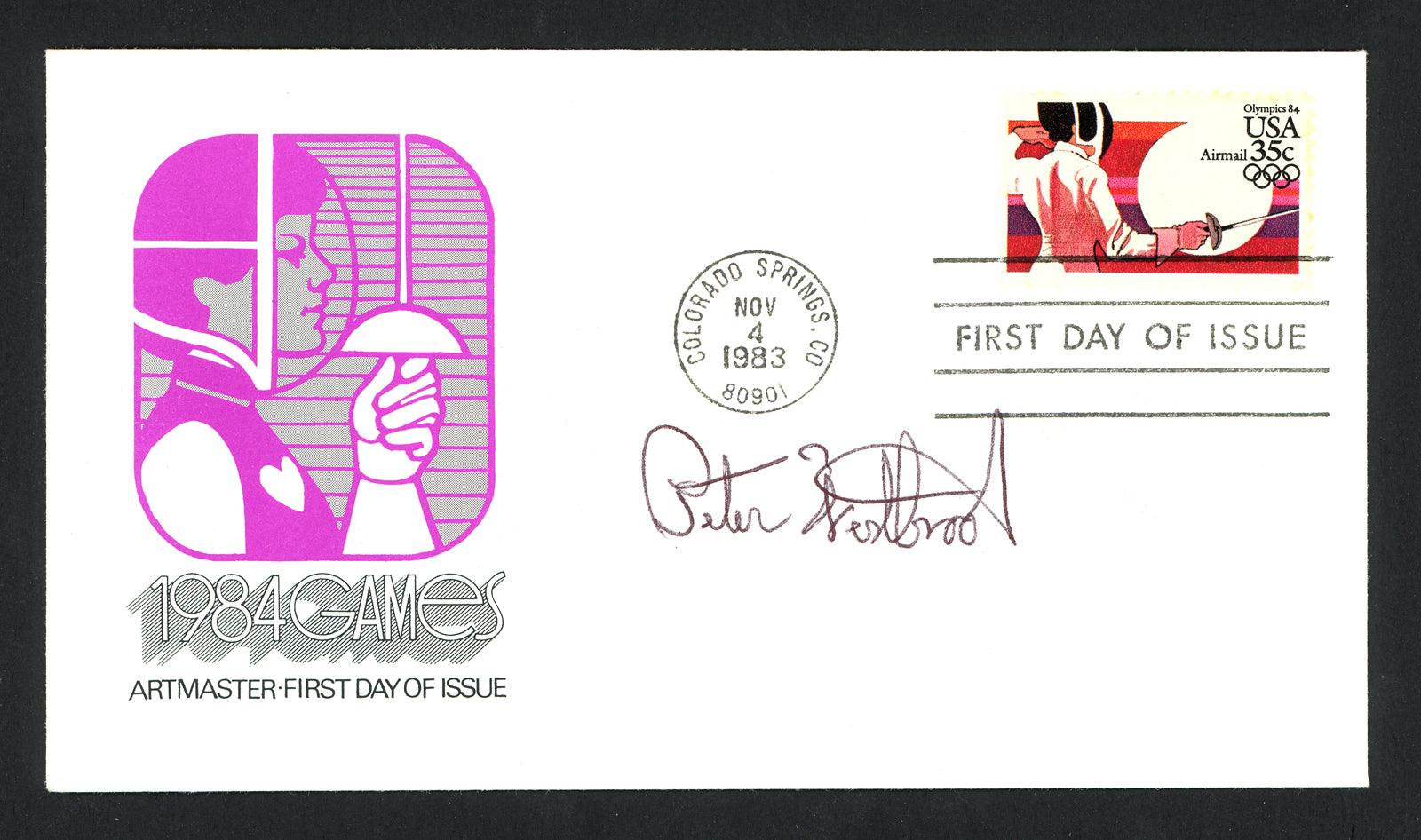 Peter Westbrook Autographed First Day Cover 1984 Olympic Fencer SKU #159574 - RSA