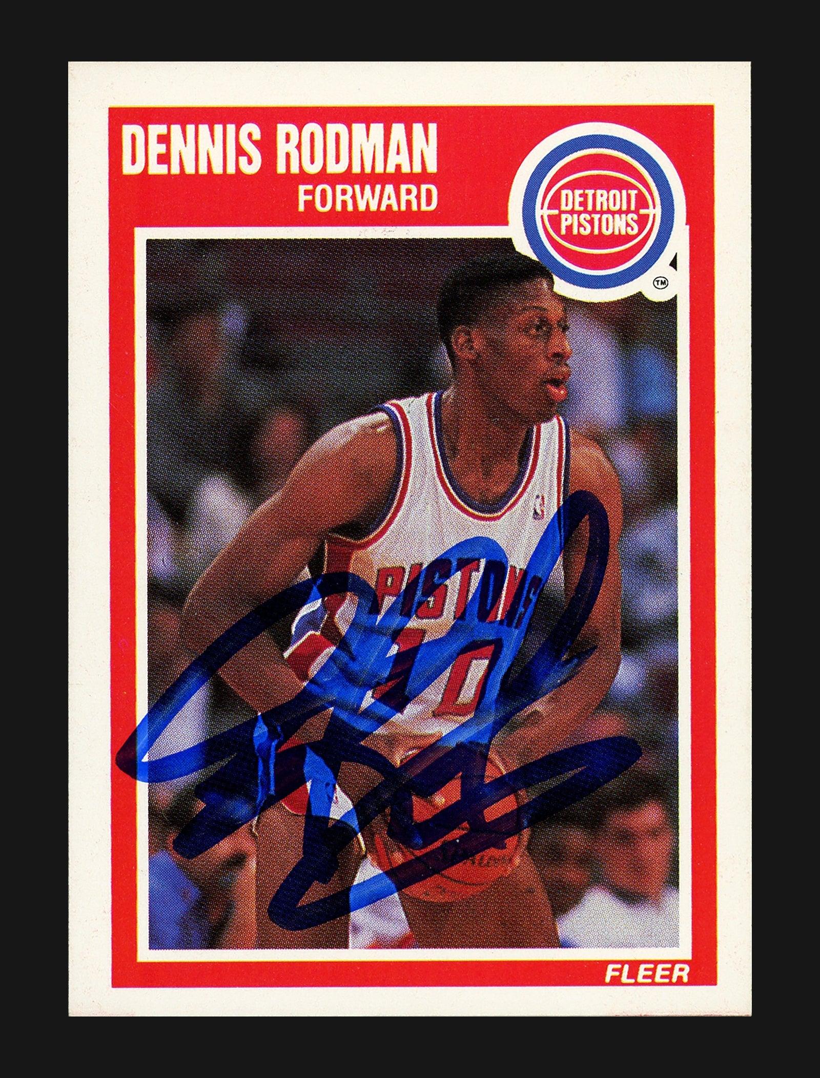 Dennis Rodman Autographed 1989-90 Fleer Card #49 Detroit Pistons