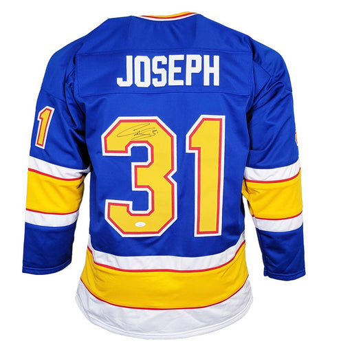 Curtis Joseph Signed St Louis Blue Hockey Jersey (JSA) - RSA