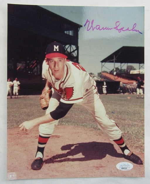 warren spahn signed 8x10 photo jsa ab65215 certificate of authenticity