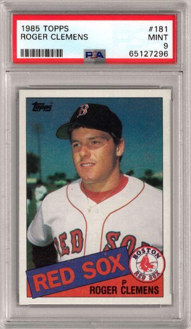 Roger Clemens 1985 Topps Rookie Card (RC) #181- PSA Graded 9 Mint (Bos — RSA