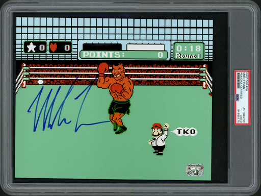 Mike Tyson Autographed 8x10 Photo Punch Out Encapsulated PSA/DNA Stock #203898 - RSA
