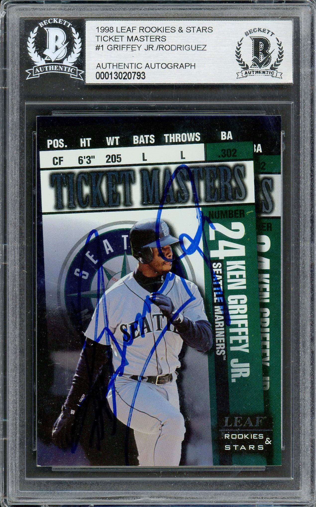 Ken Griffey Jr. & Alex Rodriguez Autographed 1998 Leaf Rookie