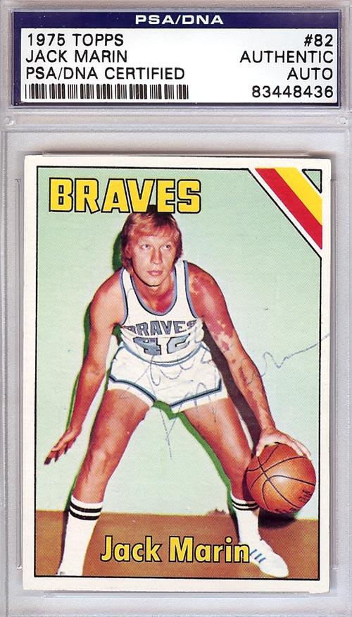 Jack Marin Autographed 1975 Topps Card #82 Buffalo Braves PSA/DNA #83448436 - RSA