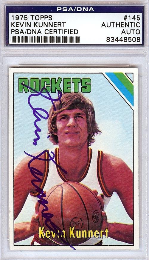 Kevin Kunnert Autographed 1975 Topps Card #145 Houston Rockets PSA/DNA #83448508 - RSA
