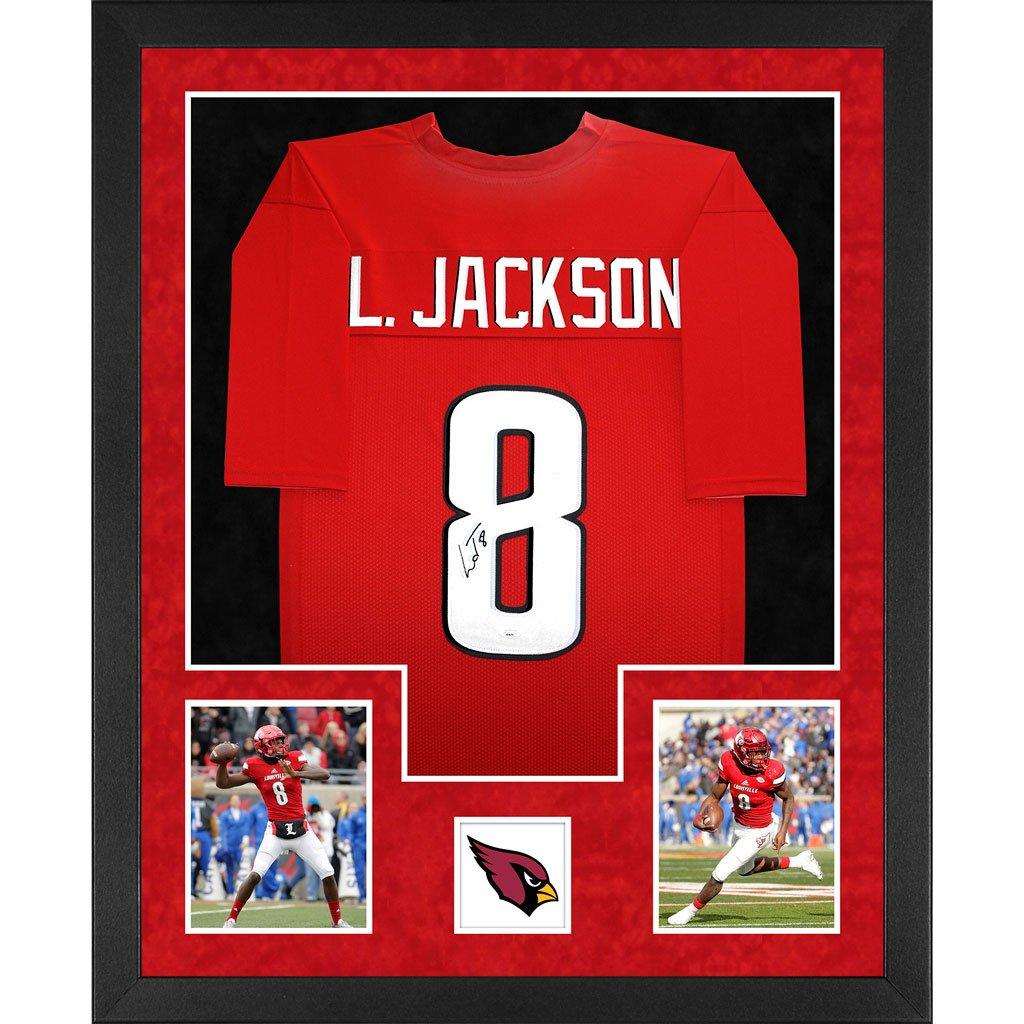 framed lamar jackson jersey