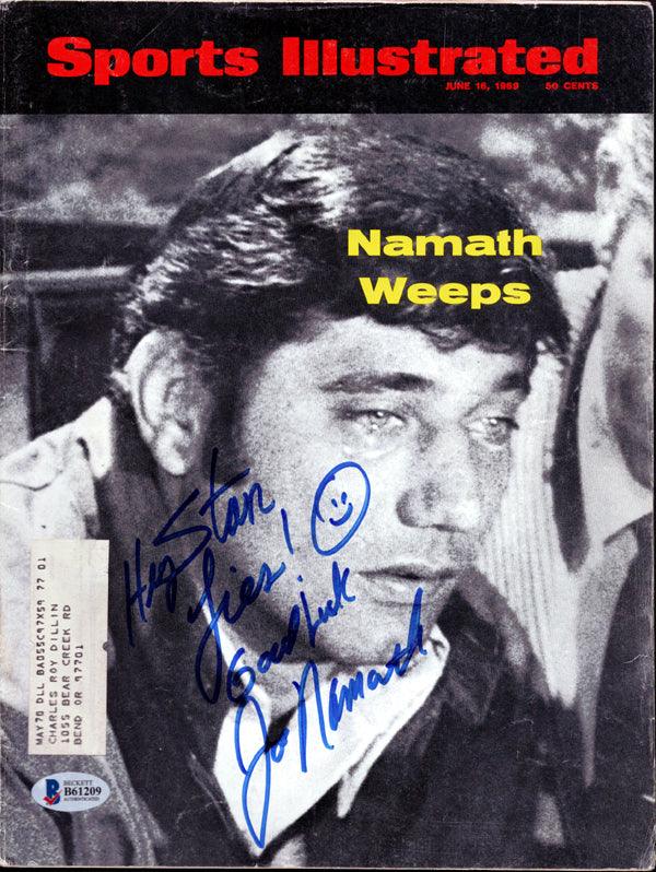 Joe Namath Framed Signed New York Jets Jersey Beckett Autographed
