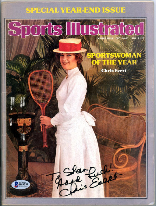 Chris Evert Autographed Sports Illustrated Magazine "To Stan" Beckett BAS #B63551 - RSA