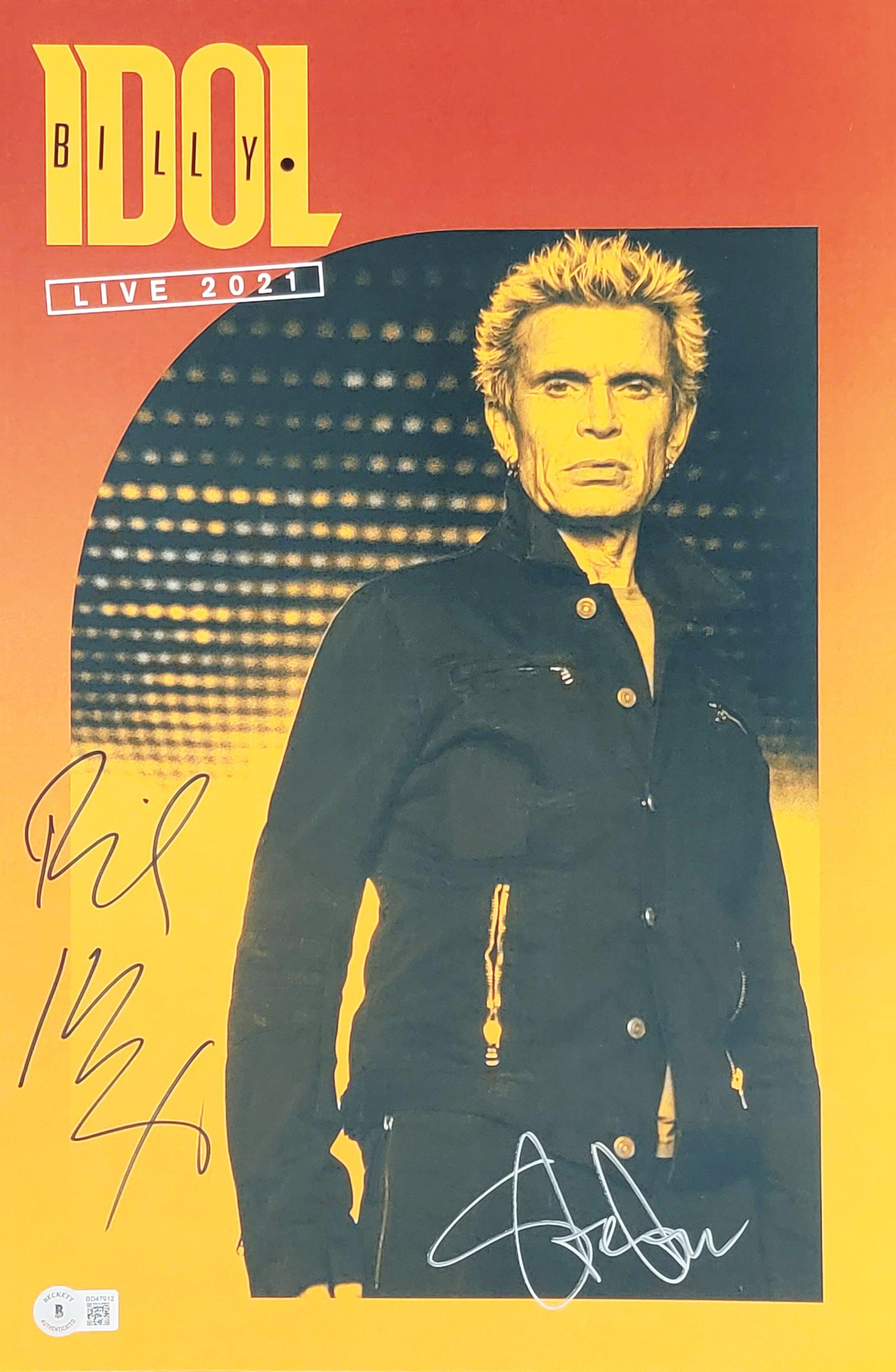 ビリー・アイドル　スティーヴ・スティーヴンス　サインCD billy idol Billy Idol & Steve Stevens Autographed 11x17 Poster Beckett BAS