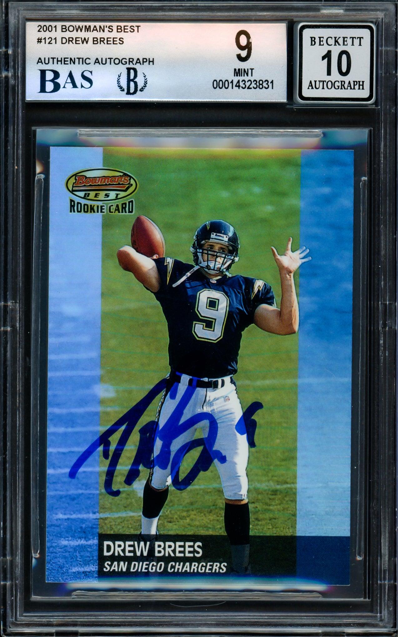 Drew Brees Autographed 2001 Bowman