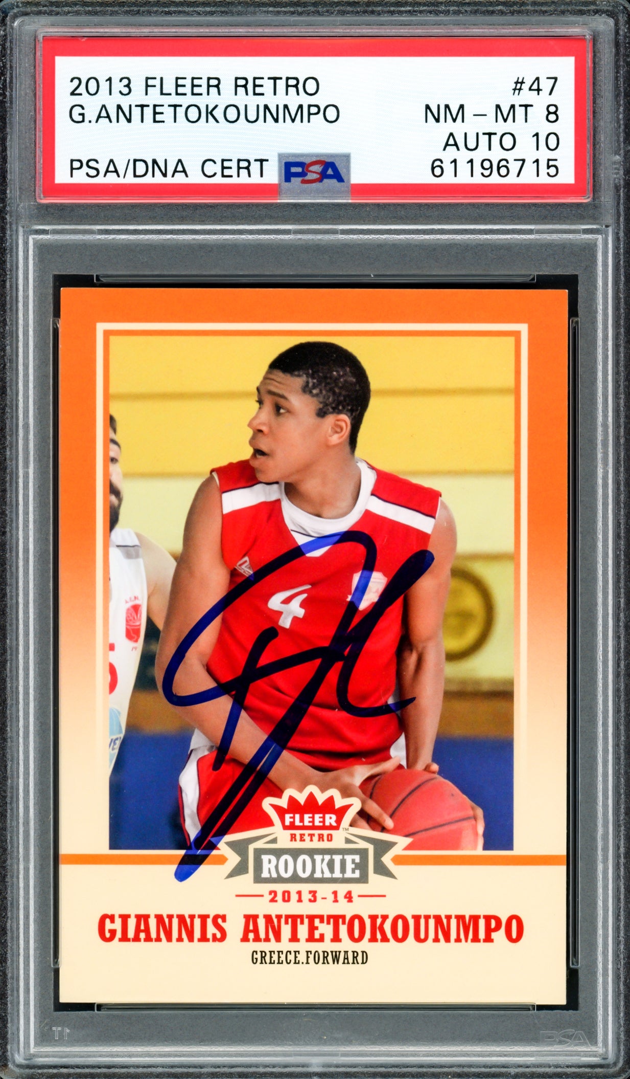 Giannis Antetokounmpo Autographed 2013 Fleer Retro Rookie Card #47